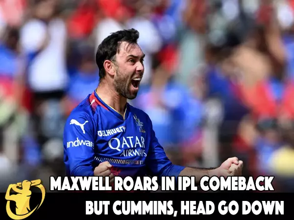 CricketLiveGame - Maxwell roars in IPL comeback but Cummins, Head go down