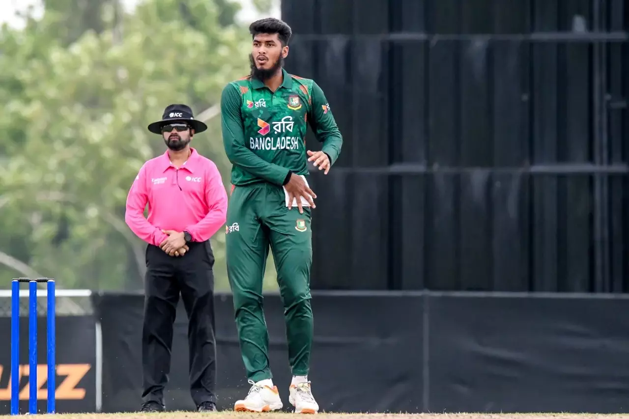 CrickLiveGame - Wristspinner Rishad Hossain took two wickets in two balls•May 23, 2024•USA Cricket