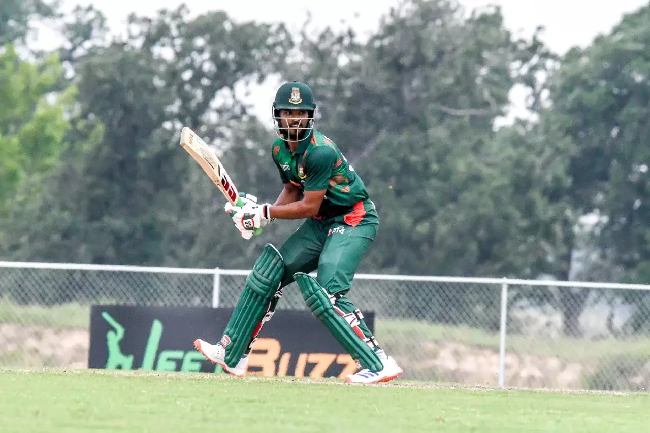 CrickLiveGame - Najmul Hossain Shanto was Bangladesh's top-scorer with 36•May 23, 2024
